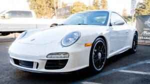 This car is of a white Porsche GTS Ceramic Coating North Bay